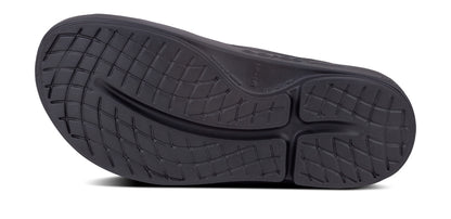 Men's OOahh Slide Sandal - Black - OOFOS bottom view