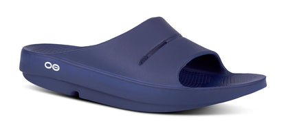 Women's OOahh Slide Sandal - Navy - OOFOS main view