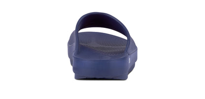 Women's OOahh Slide Sandal - Navy - OOFOS front view