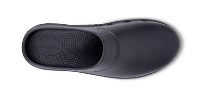 Men's OOcloog Clog - Black - OOFOS top view