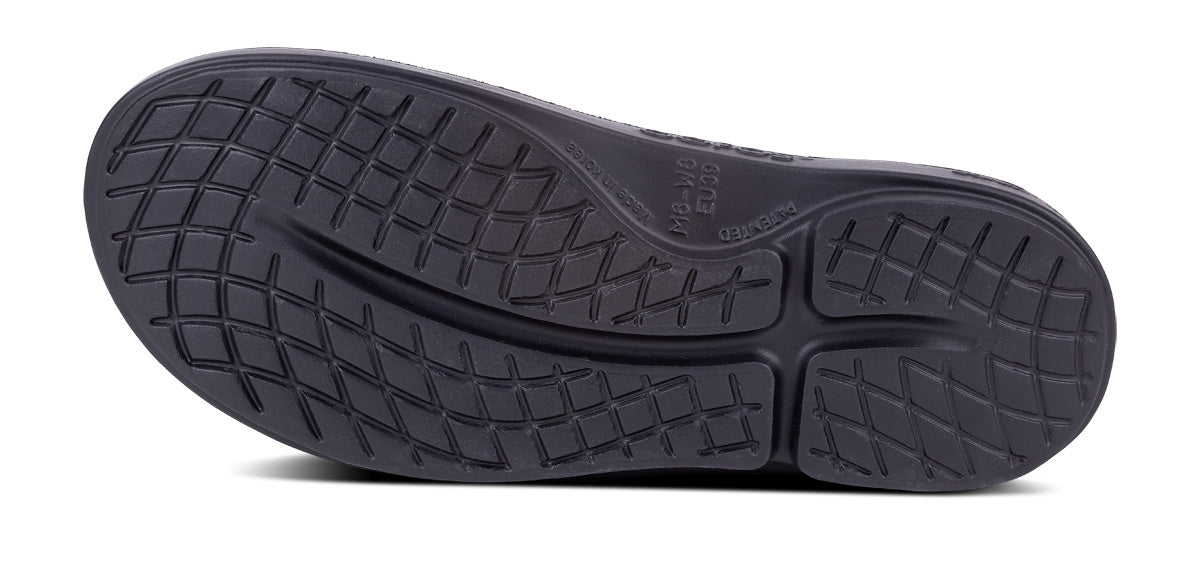 Men's OOcloog Clog - Black - OOFOS bottom view
