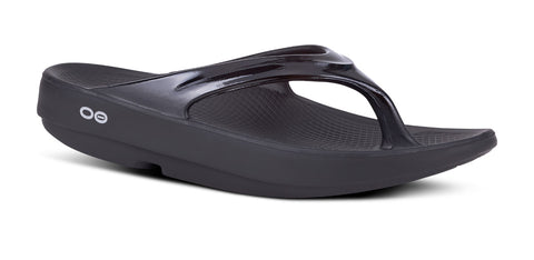 Oofos Black Slip-On Sandals with Wide Straps and Textured Footbed Women main image 4