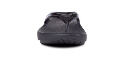 Women's OOlala Sandal - Black - OOFOS front view