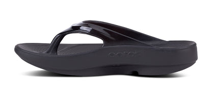 Women's OOlala Sandal - Black - OOFOS medial view