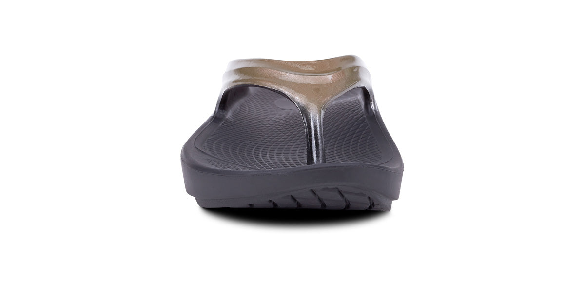 Women's OOlala Sandal - Latte - OOFOS front view