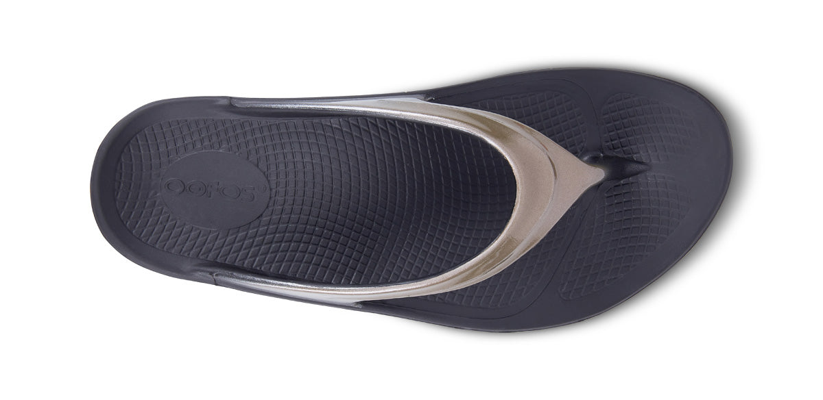 Women's OOlala Sandal - Latte - OOFOS top view