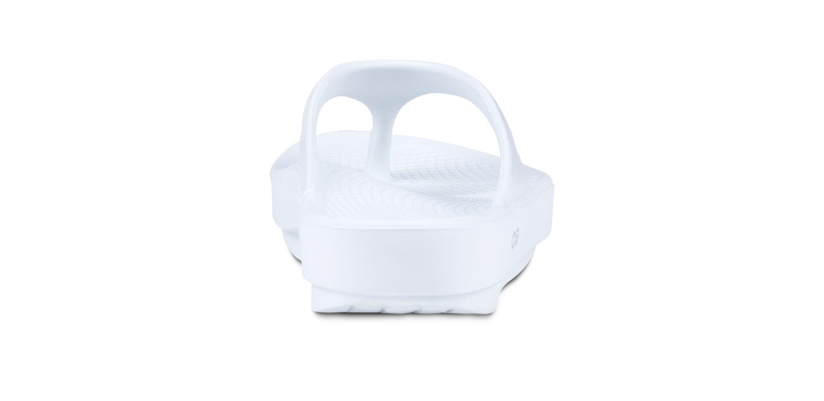 Women's OOlala Sandal - White - OOFOS back view
