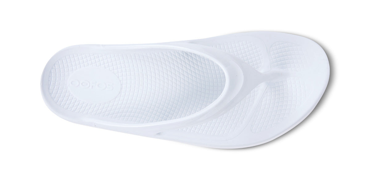 Women's OOlala Sandal - White - OOFOS top view