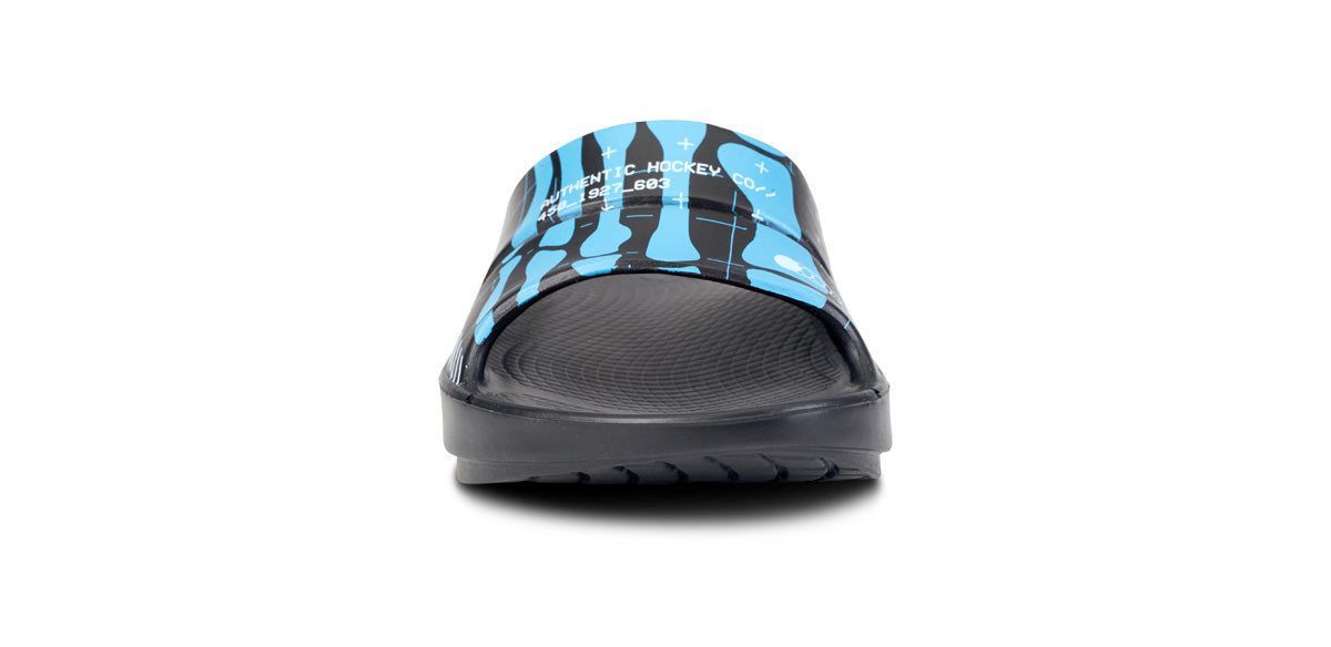 BAUER/OOFOS Men's OOahh Limited Slide Sandal Bauer Skeleton front view