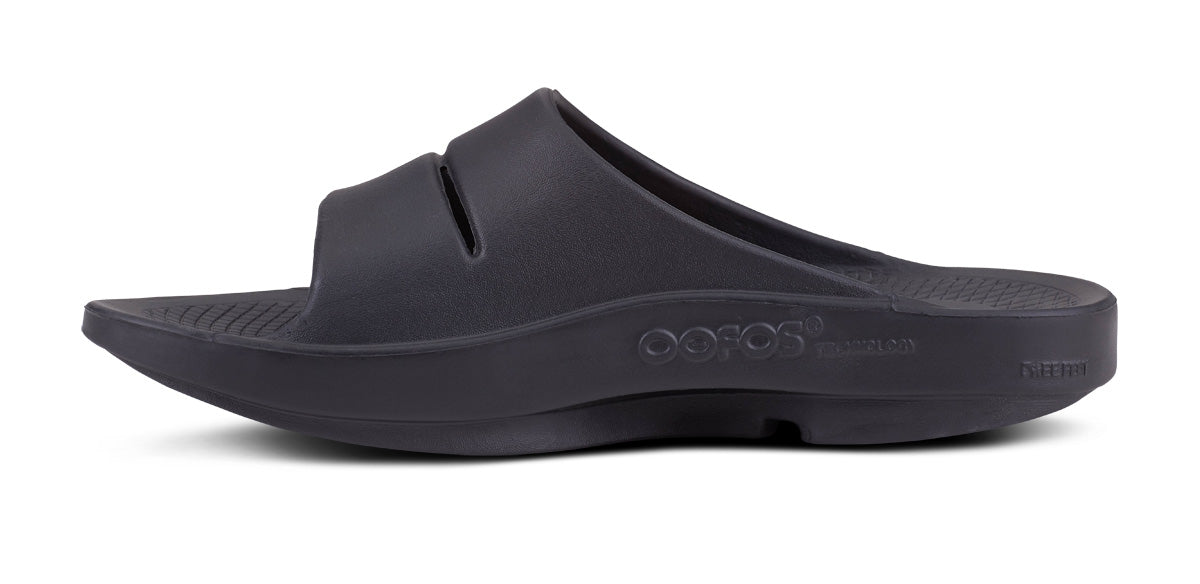 Men's OOahh Black Matte Sport Slide Sandal – OOFOS