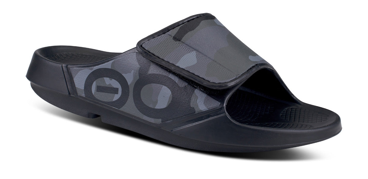 Men's OOahh Sport Flex Sandal - Black Camo (SALE) – OOFOS