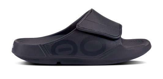 Women's OOahh Sport Flex Sandal- Matte Black lateral view