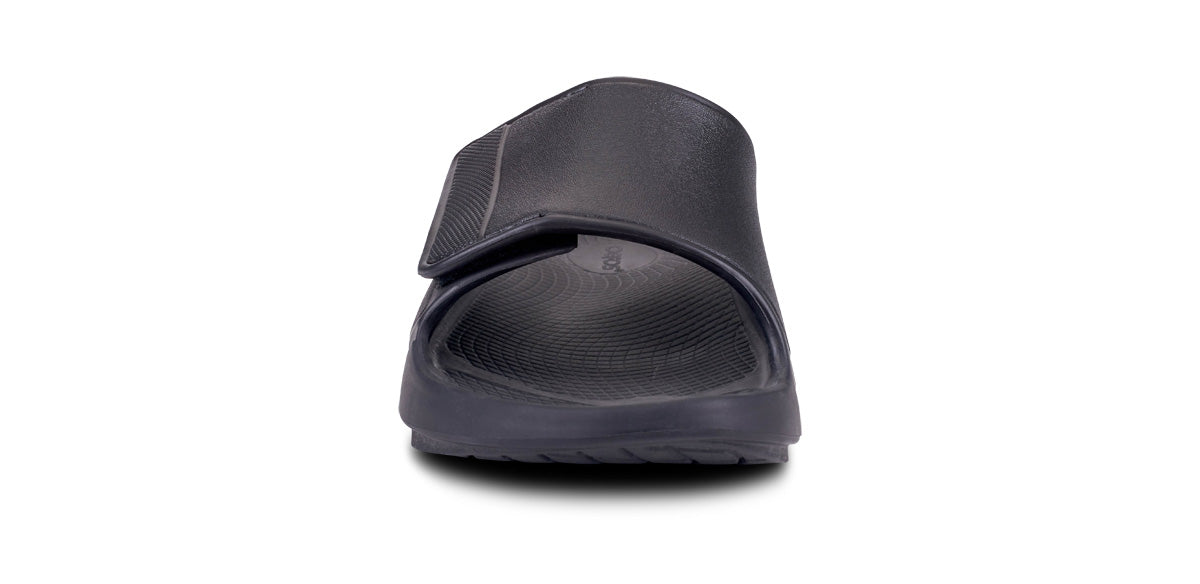 Men's OOahh Sport Flex Sandal - Matte Black front view