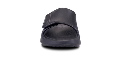 Men's OOahh Sport Flex Sandal - Matte Black front view