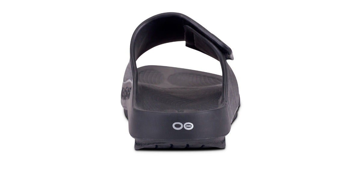 Men's OOahh Sport Flex Sandal - Matte Black back view