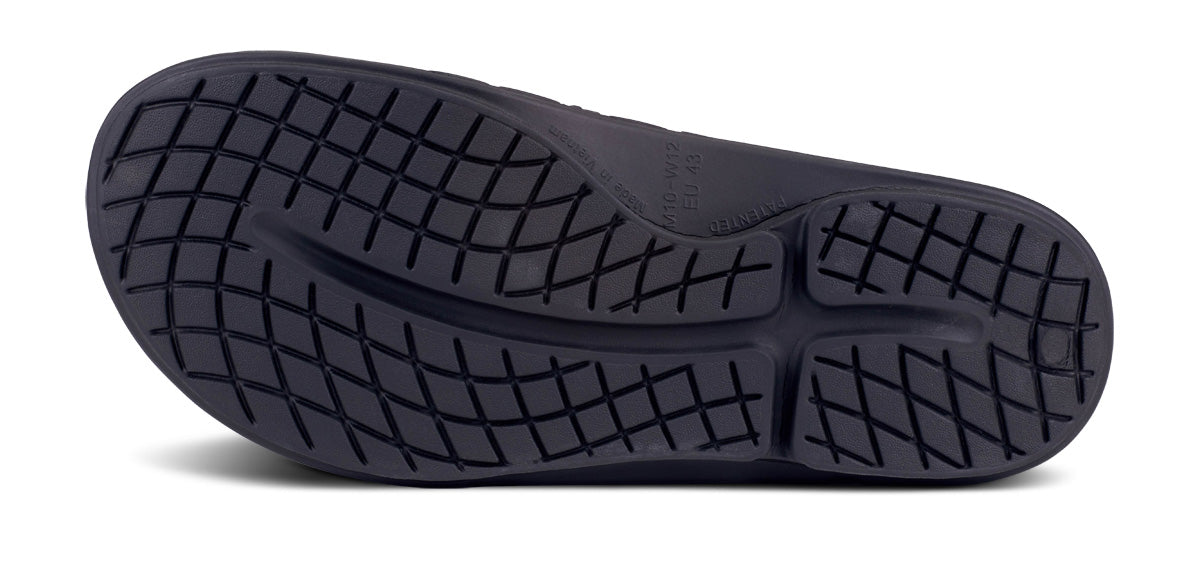 Men's OOahh Sport Flex Sandal - Matte Black bottom view