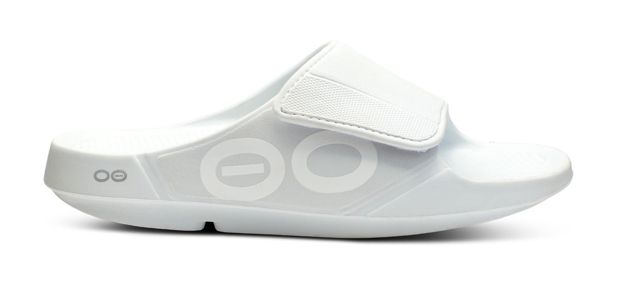 Men's OOahh Sport Flex Sandal - White lateral view