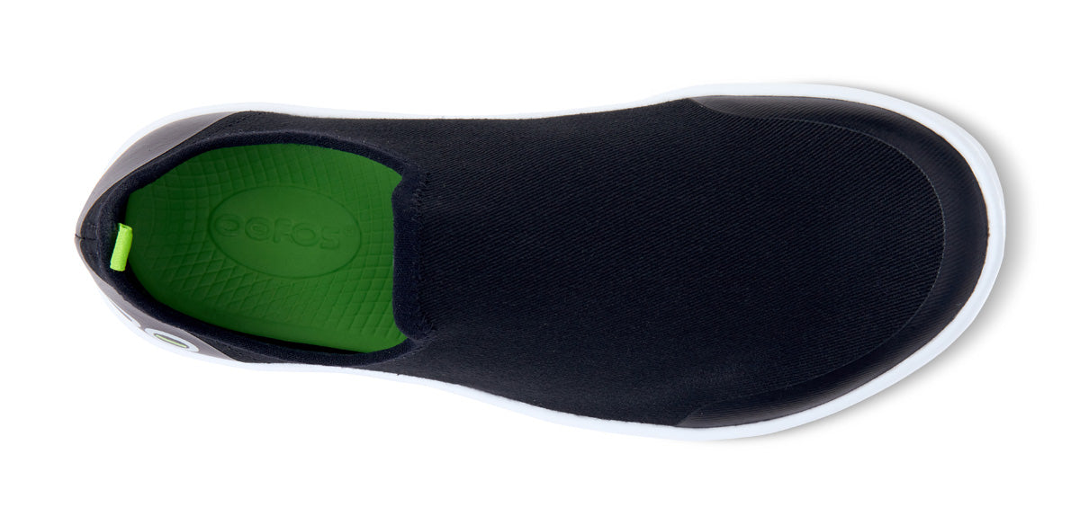 Women's OOmg eeZee Low White and Black Shoe – OOFOS