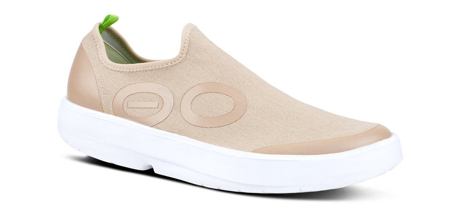Men's OOmg eeZee Low Shoe - White Taupe (FINAL SALE) – OOFOS
